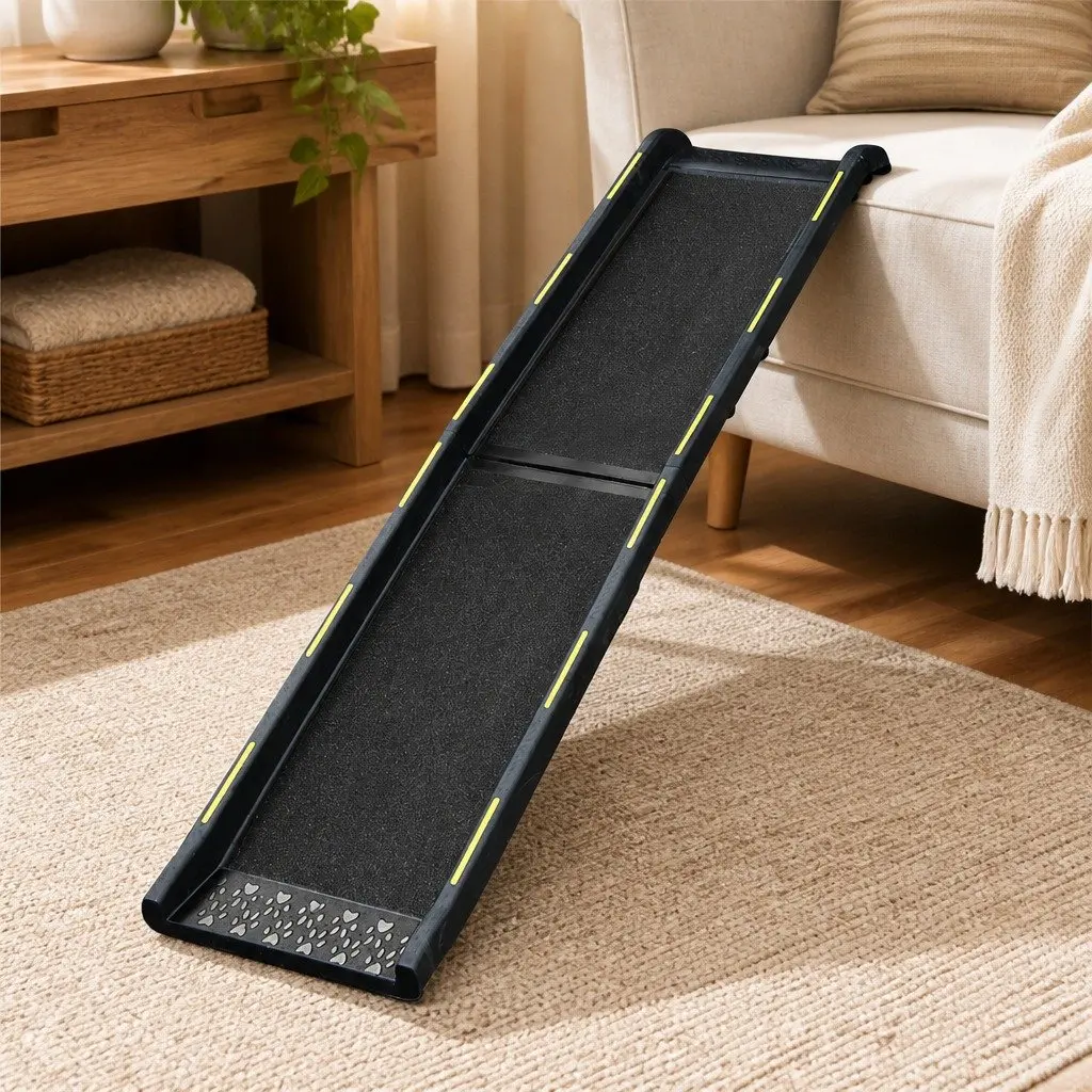 Dog Ramp Black Foldable Portable Safe Access for Large Breed Pets