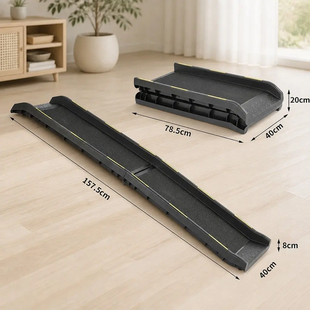 Dog Ramp Black Foldable Portable Safe Access for Large Breed Pets