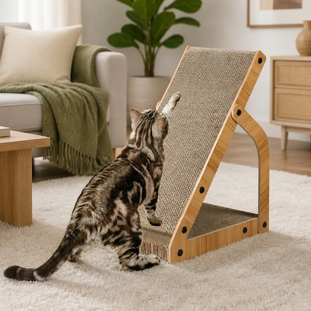 Cat Scratching Board Cardboard Scratcher Post Claw Furniture Protect Kitten