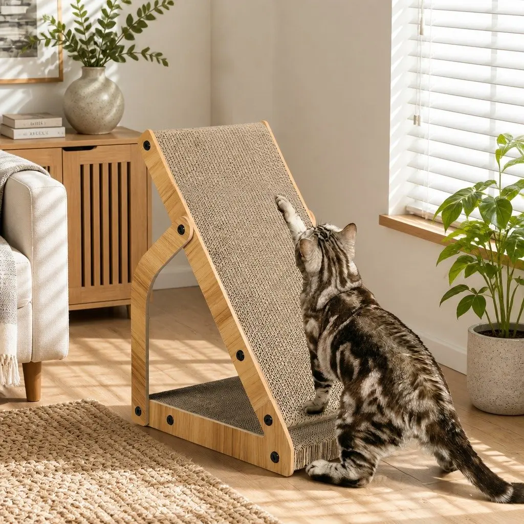 Cat Scratching Board Cardboard Scratcher Post Claw Furniture Protect Kitten