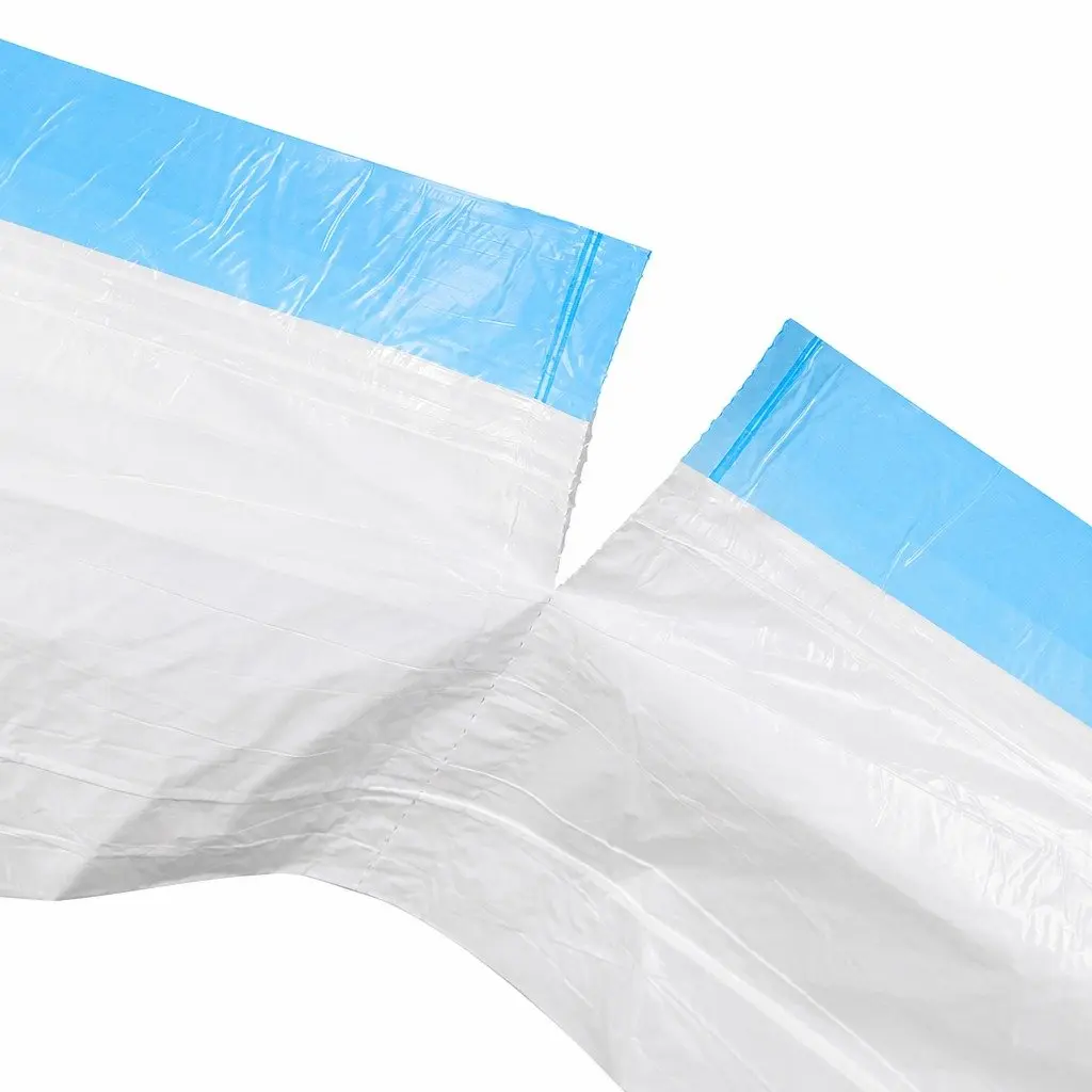Waste Bags White 6 Rolls Easy Tear Off Disposable Pet Litter Box Garbage Bags