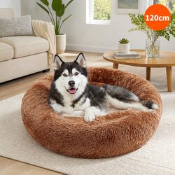 Concise and Comfy Round Nest Bed for Pets 120cm