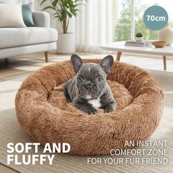 Round Pet Calming Bed: Comfort in a 70cm Package