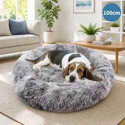 Extra Large Calming Pet Bed for Ultimate Comfort 100cm