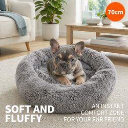Cozy Round Plush Pet Bed for Your Furry Friend