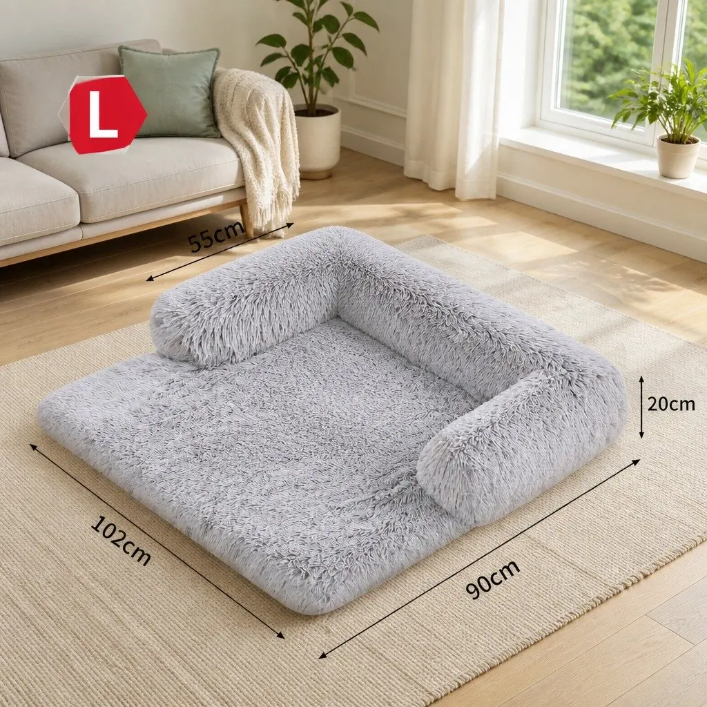 Pet Sofa Bed Gradient Grey Large Waterproof Non-Slip Cover Protector