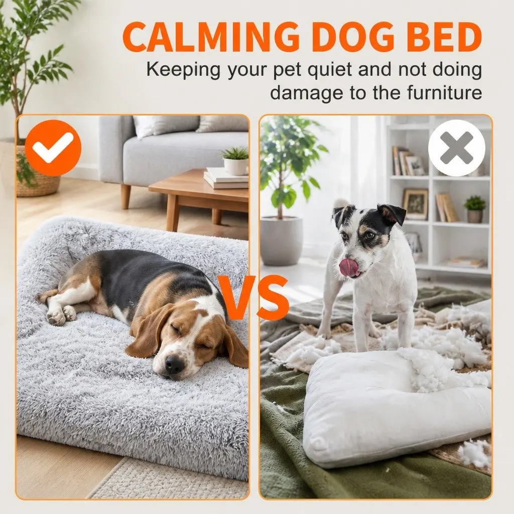 Pet Sofa Bed Gradient Grey M Calming Waterproof Cover Protector Slipcover