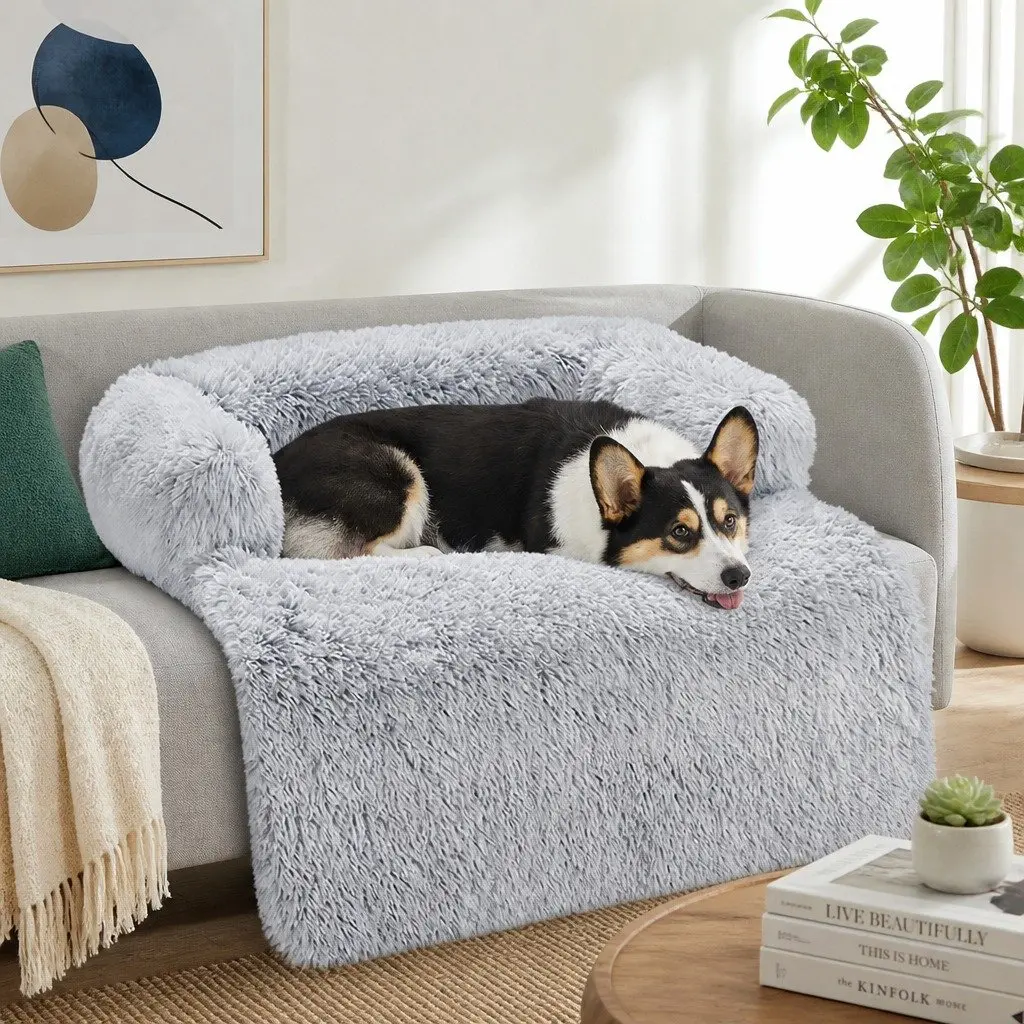 Pet Sofa Bed Gradient Grey M Calming Waterproof Cover Protector Slipcover