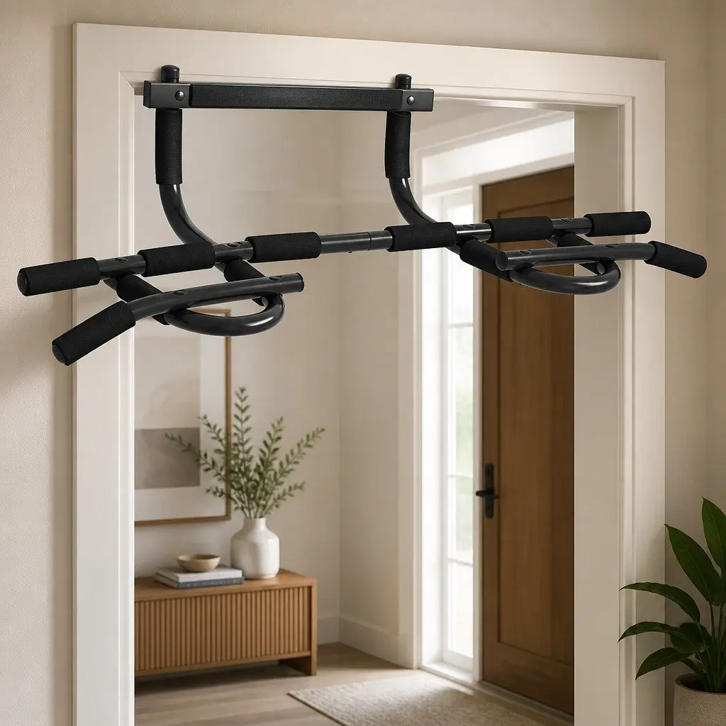 Pull Up Bar Black 104CM Doorway Multifunctional Horizontal Bar for Home Gym Exercise Training