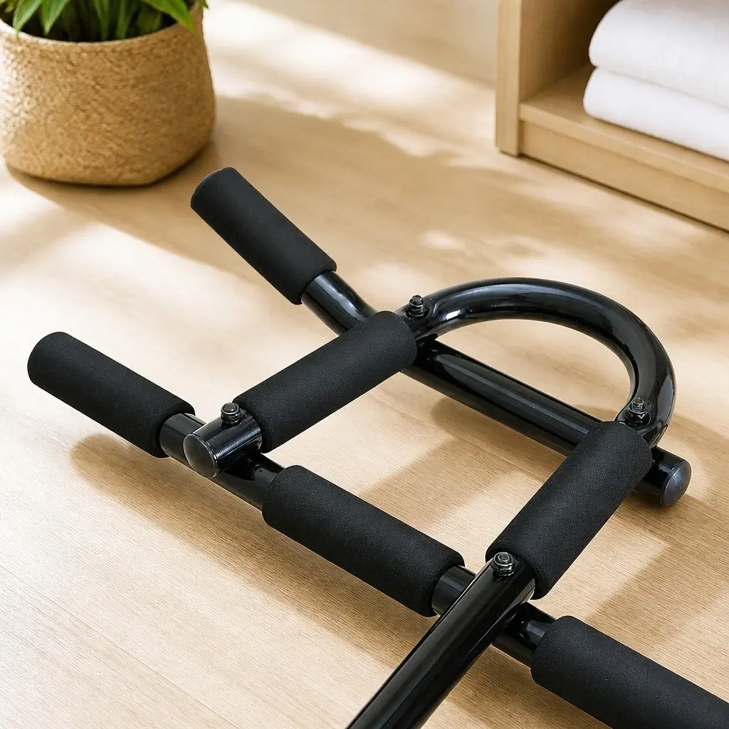 Pull Up Bar Black 104CM Doorway Multifunctional Horizontal Bar for Home Gym Exercise Training