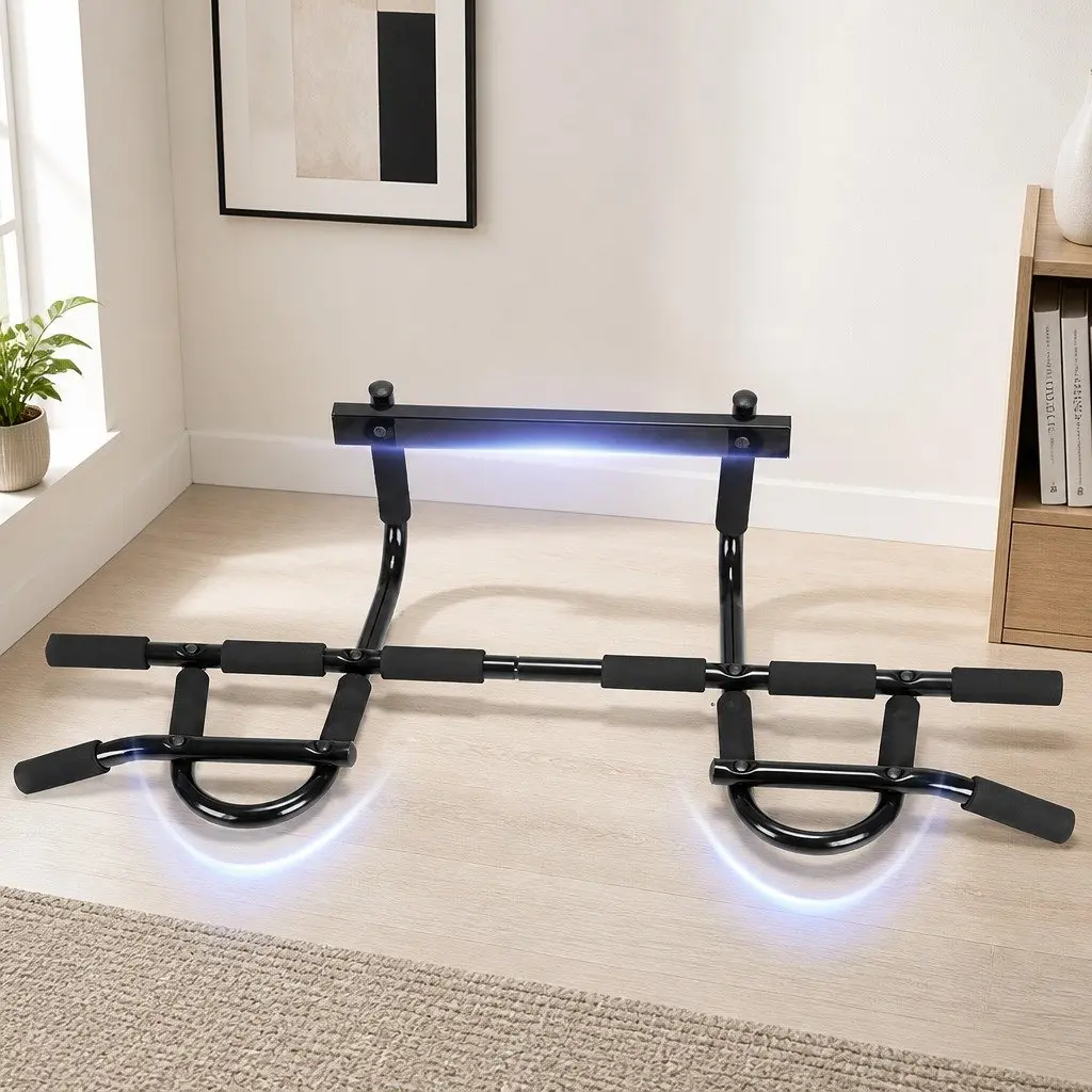 Pull Up Bar Black 104CM Doorway Multifunctional Horizontal Bar for Home Gym Exercise Training