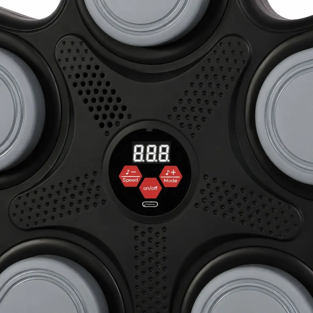 Kids Boxing Machine Black 35.5cm 10 Speeds 9 Modes Bluetooth Smart Display