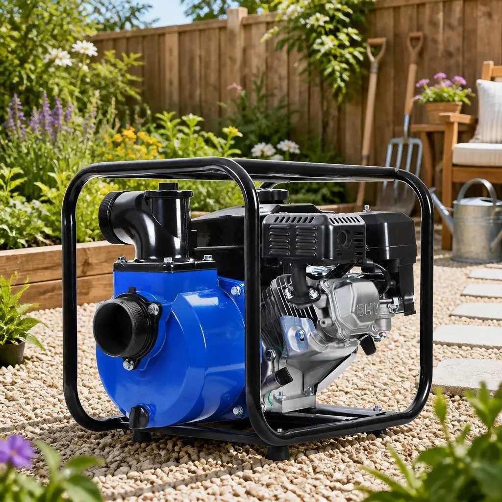 3" Petrol Water Pump Black Blue 7HP 210cc High Flow Irrigation Transfer Pump
