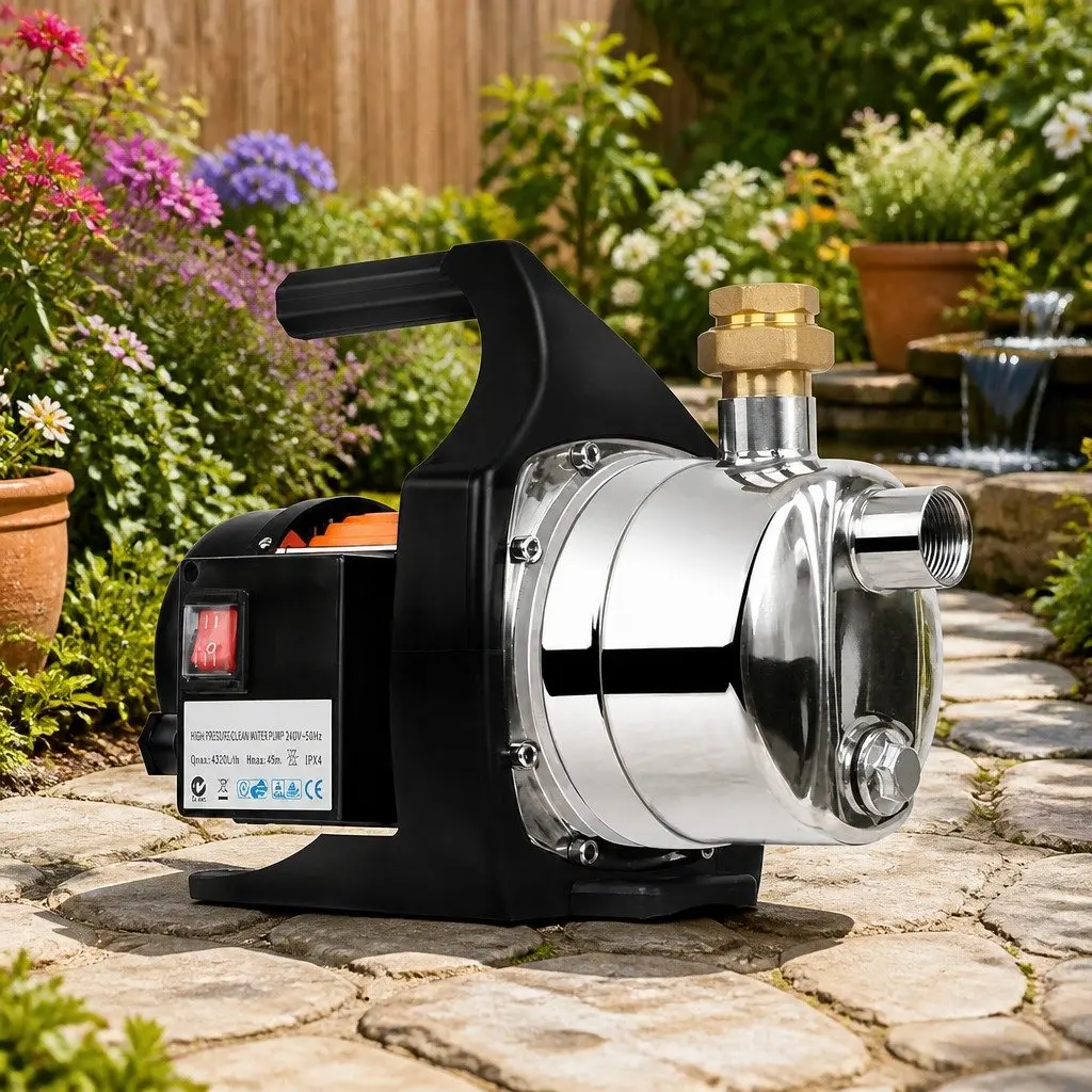 Garden Water Pump 1500W Max Pressure Irrigation Tank Stainless Steel Farm House