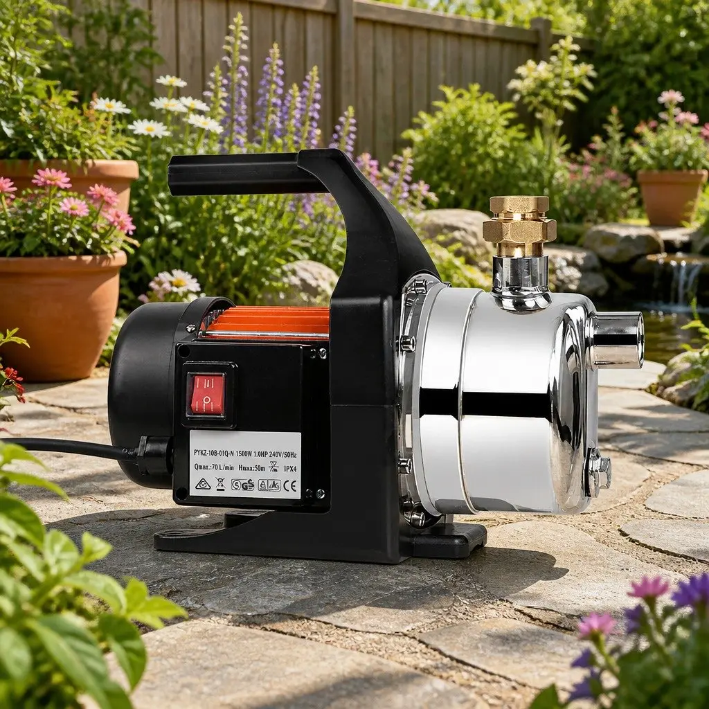 Garden Water Pump 1500W Max Pressure Irrigation Tank Stainless Steel Farm House