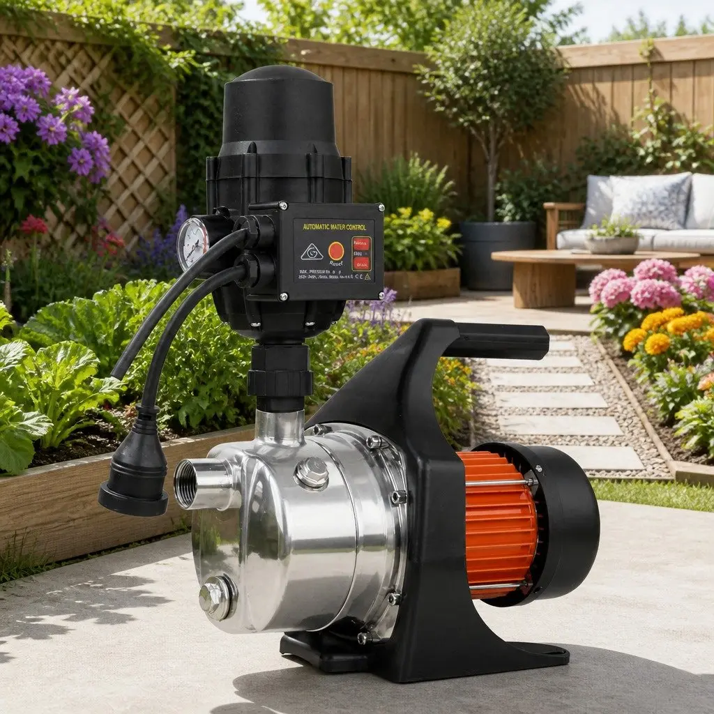 Irrigation Pump Black 800W 54L/min Max Flow Rate Automatic Pressure Control