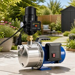Garden Water Jet Pump 1100W High Pressure Irrigation Tank Controller Stainless