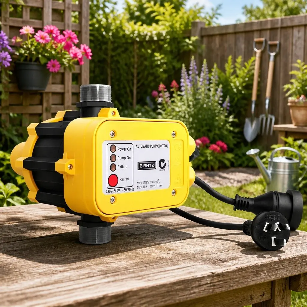 Irrigation Pump Black Stainless Steel 1100W 4600L/H Automatic Pressure Controller