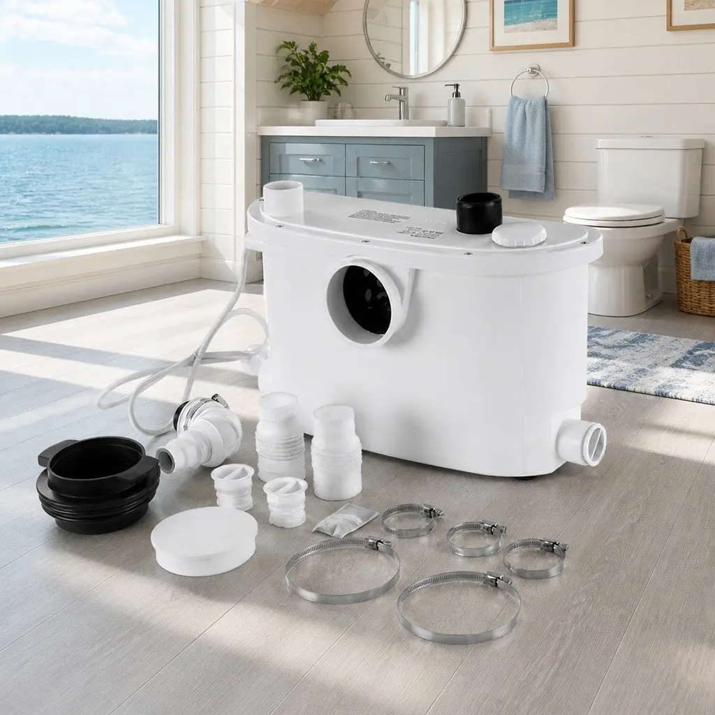 Macerator Sewerage Pump Waste Water Disposal Unit Four Inlets 400W Bathroom