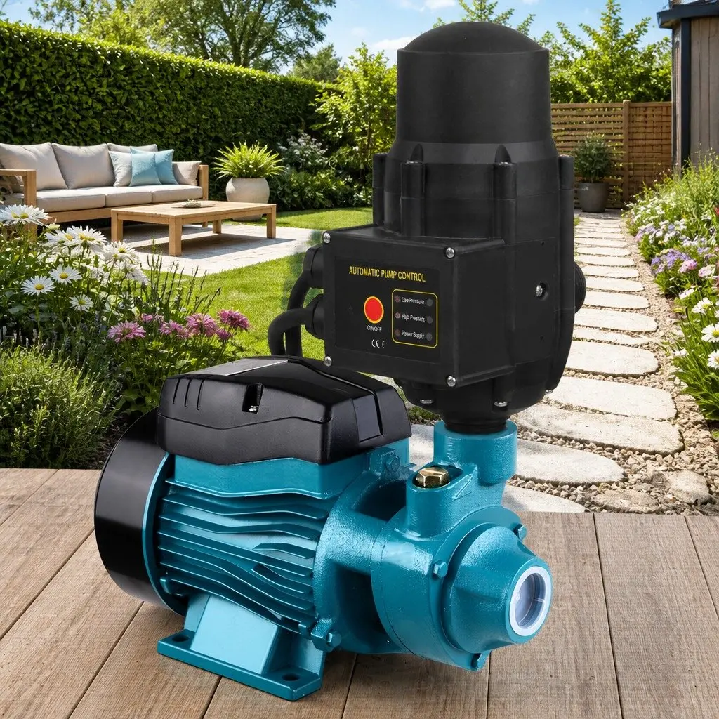 Peripheral Water Pump Black 35L/min Automatic Control Rust-Resistant Construction