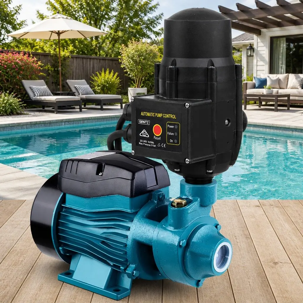 Peripheral Water Pump Black 35L/min Automatic Control Rust-Resistant Construction