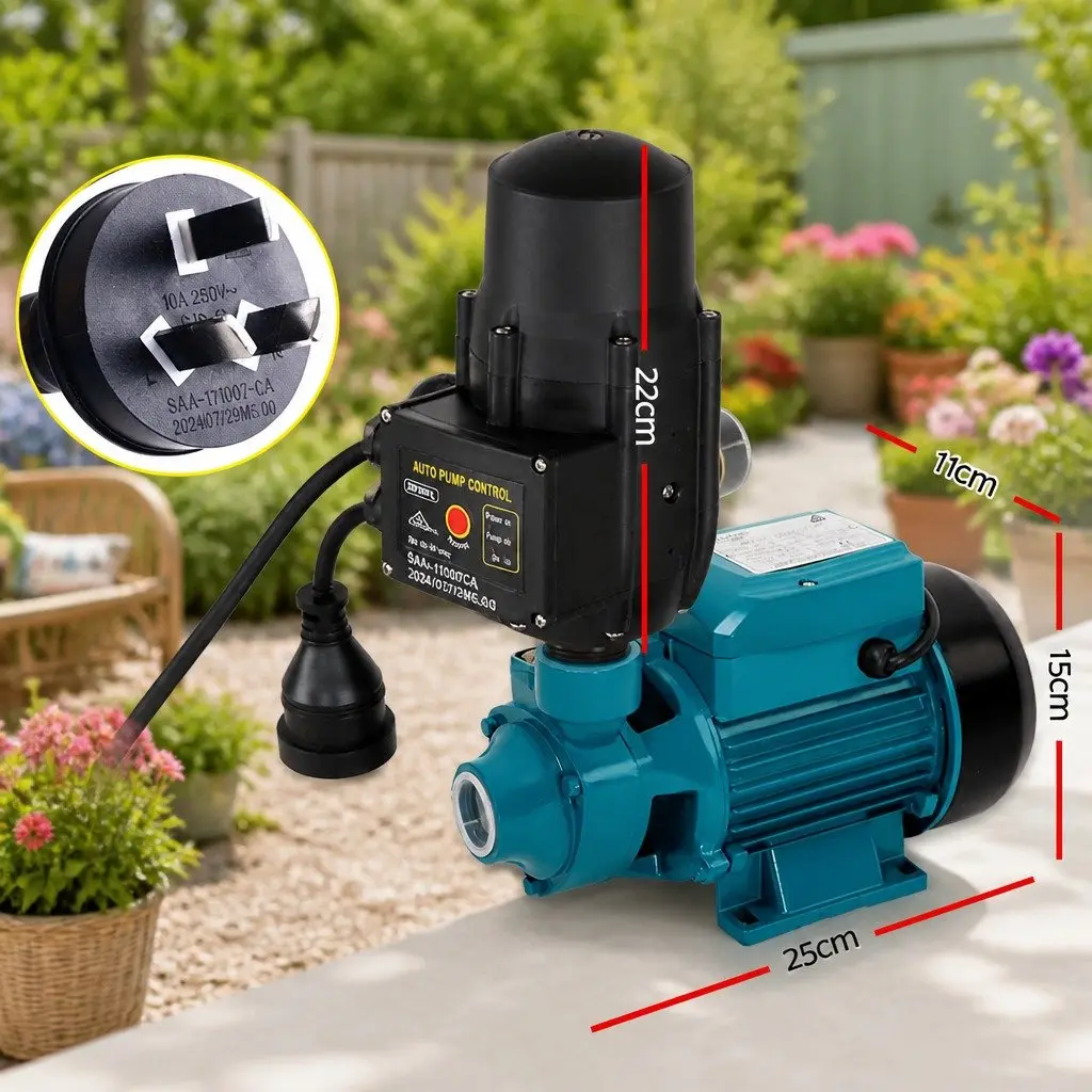 Clean Water Pump Garden Irrigation Pool Booster Brass Impeller 35L/min