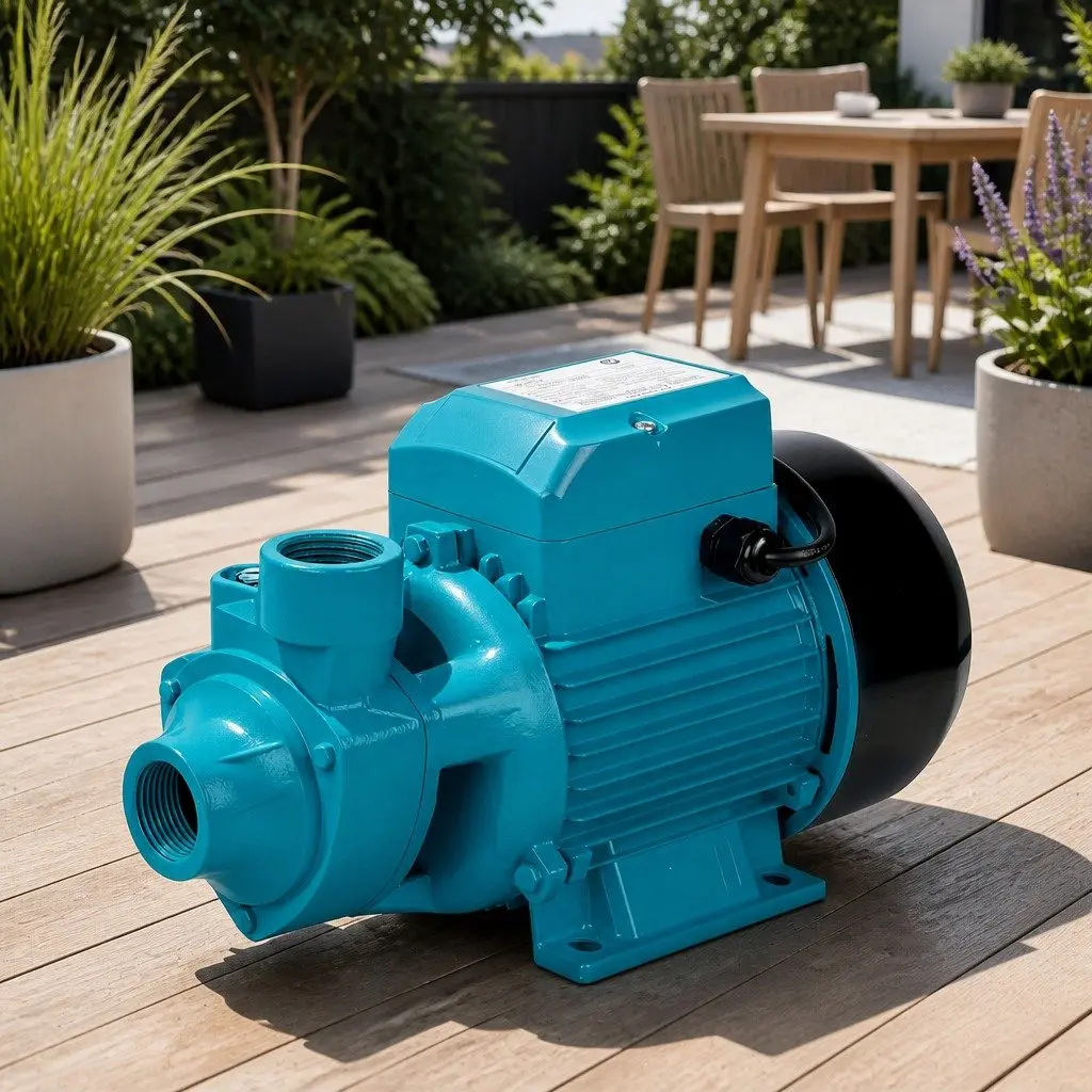Irrigation Pump Blue 750W High Flow Rate Rust-resistant Brass Impeller Suitable for Garden Pool Cleaning