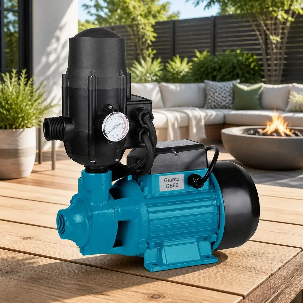 Water Pump Black 750W Automatic Electronic Pressure Control for Garden Irrigation Pool Cleaning
