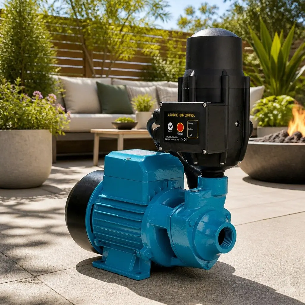 Water Pump Black 750W Automatic Electronic Pressure Control for Garden Irrigation Pool Cleaning