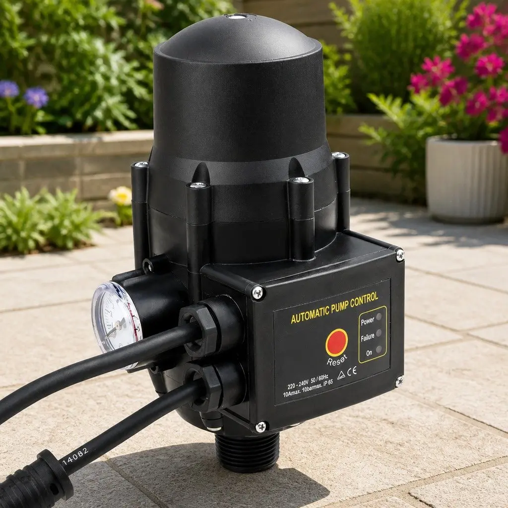 4-Stage Irrigation Pump Black 2000W High Pressure Self-Priming Multi-Stage Pump with Automatic Pressure Controller