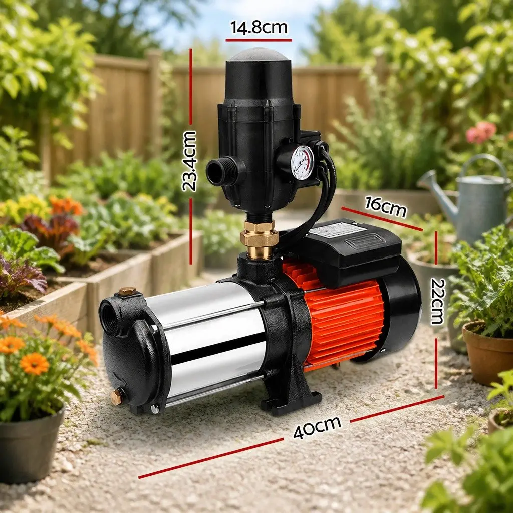 Irrigation Pump Black 1800W Automatic Multi-Stage Pressure Pump with Electronic Pressure Controller