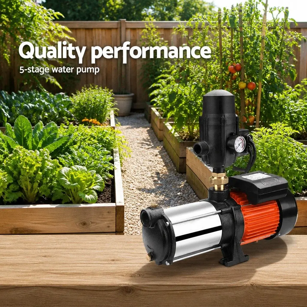 Irrigation Pump Black 1800W Automatic Multi-Stage Pressure Pump with Electronic Pressure Controller