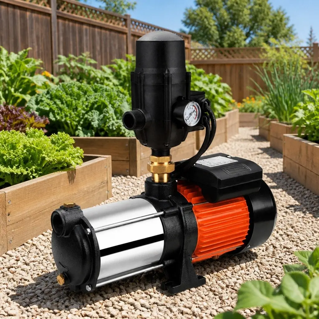 Irrigation Pump Black 1800W Automatic Multi-Stage Pressure Pump with Electronic Pressure Controller