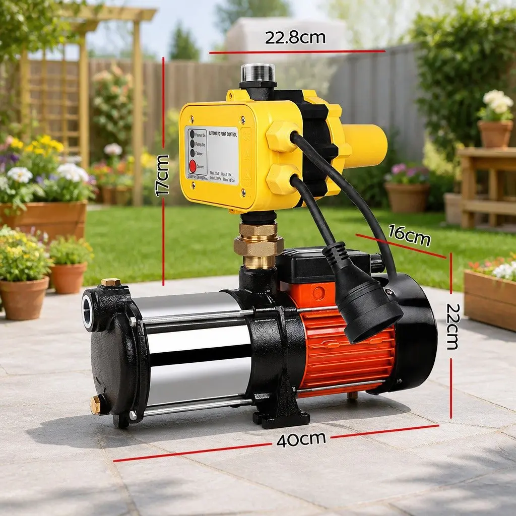 Garden Water Pump 1800W Multi-Stage High Pressure Irrigation Booster Automatic