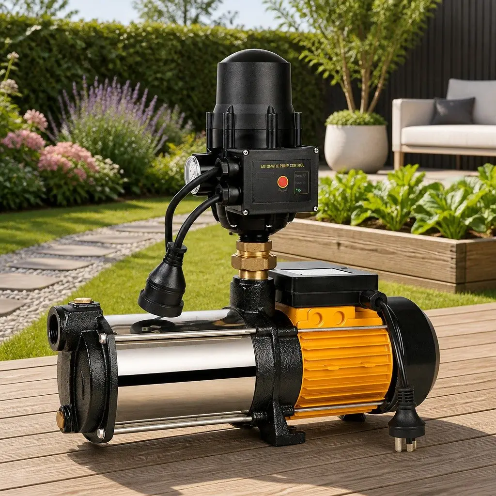5-Stage Water Pump Black 2500W Maximum Pressure Self-Priming for Garden Irrigation and Household Water Transfer
