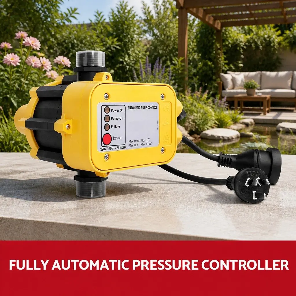 Irrigation Pump Yellow 2500W 5-Stage High Pressure Self-Priming with Automatic Pressure Controller