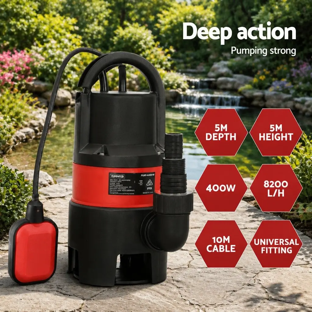 Submersible Pump 400W Dirty Water Sewage Bore Tank Well Drainage Portable