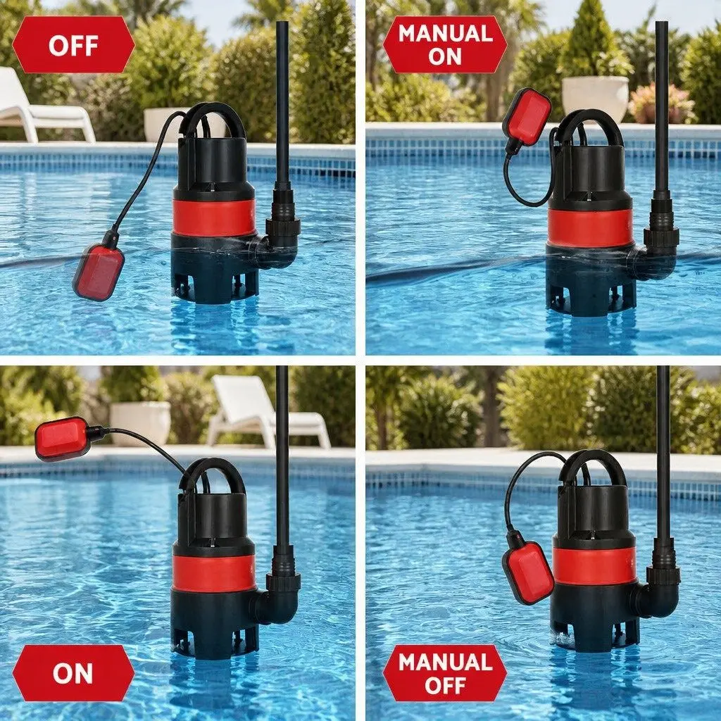 750W Submersible Water Pump Portable Heavy-duty Oil-cooled Electric Motor for Dirty and Clean Water Applications