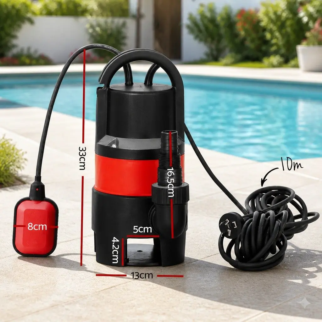 750W Submersible Water Pump Portable Heavy-duty Oil-cooled Electric Motor for Dirty and Clean Water Applications