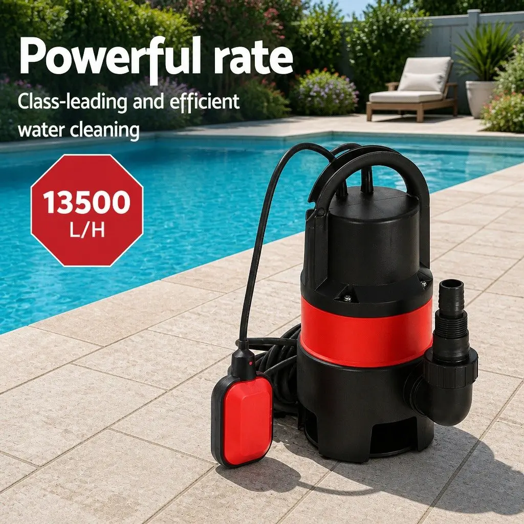 750W Submersible Water Pump Portable Heavy-duty Oil-cooled Electric Motor for Dirty and Clean Water Applications