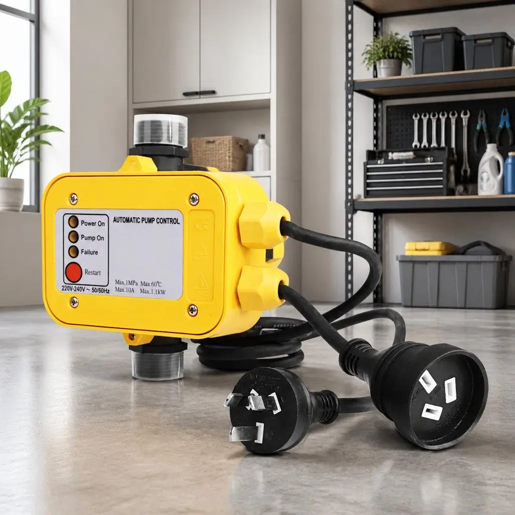 Automatic Water Pressure Pump Controller Yellow 220-240V Electronic Switch