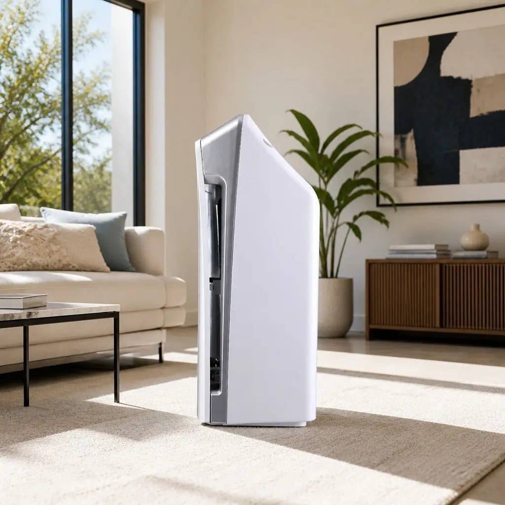 Air Purifier 4 Stage HEPA Filter Cleaner Purification Remote Control White