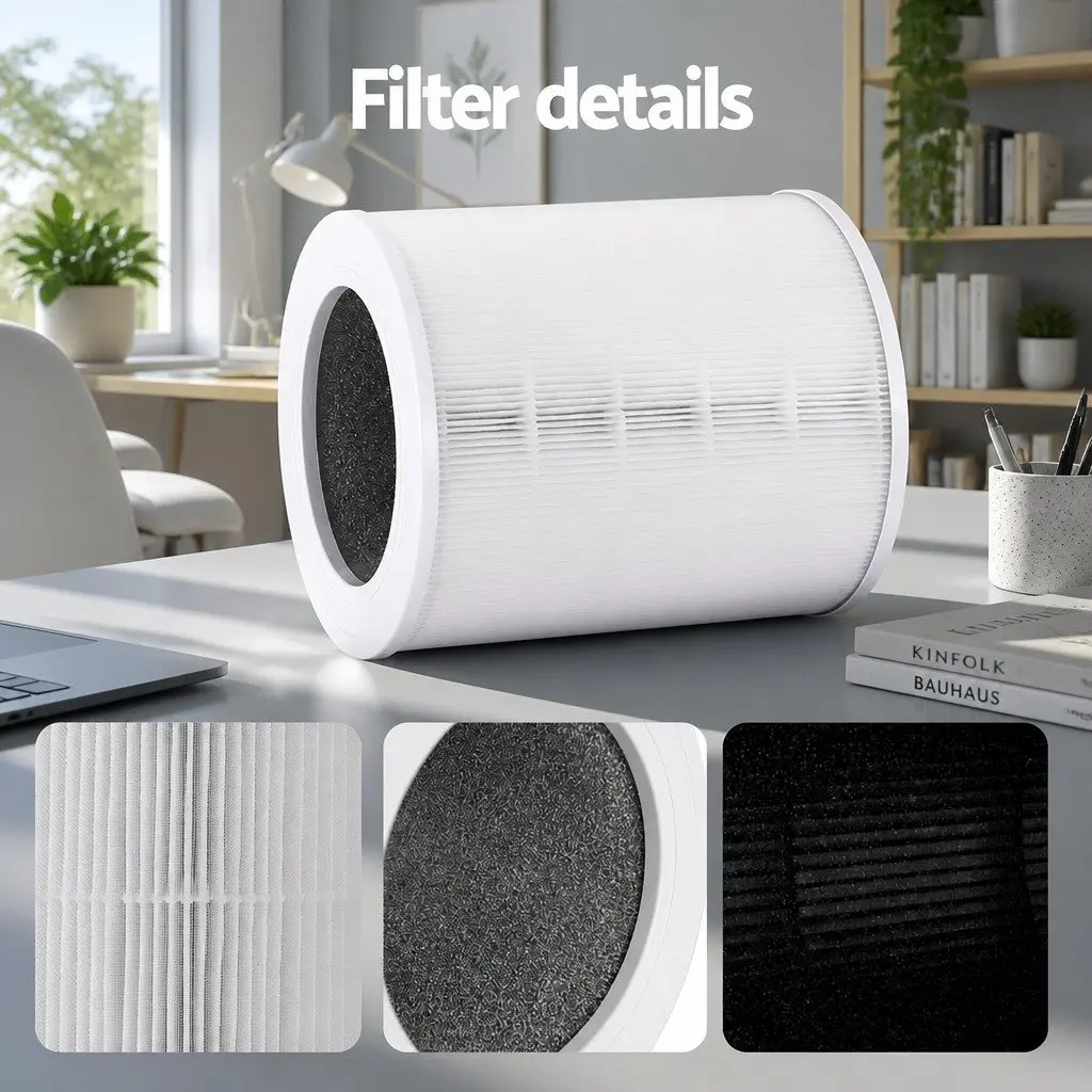 Air Purifier Replacement Filter White 4 Layer HEPA Cartridge