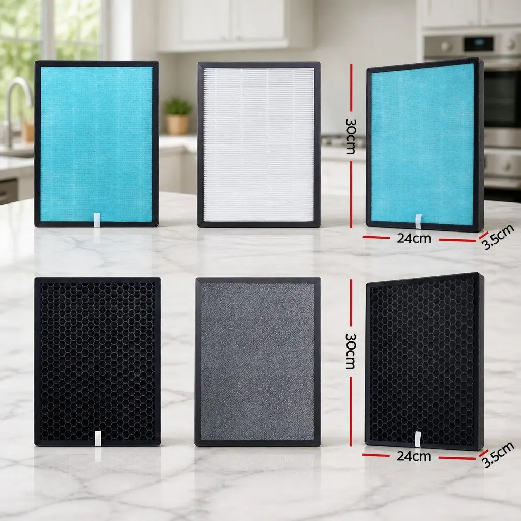 Air Purifier Replacement Filter Black 4 Layer HEPA Cartridge