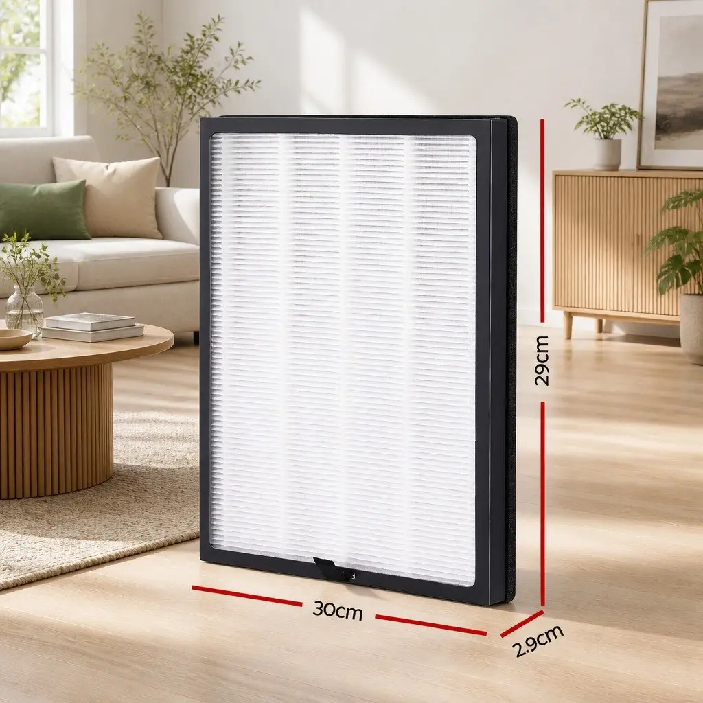 Air Purifier Replacement Filter Black 30x29x2.9cm H12 HEPA Activated Carbon Cotton