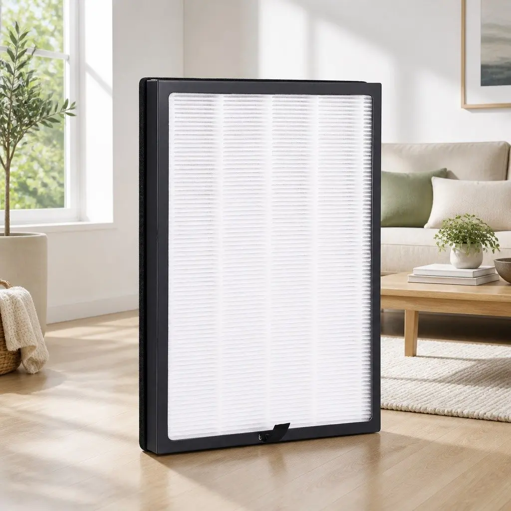 Air Purifier Replacement Filter Black 30x29x2.9cm H12 HEPA Activated Carbon Cotton