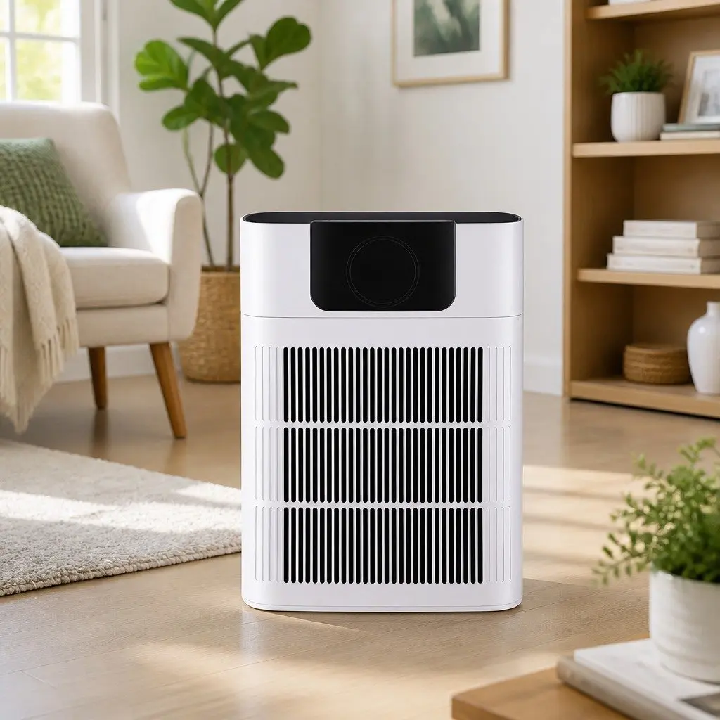 Pet Air Purifier White 31cm 3 Stage HEPA Filter PM2.5 Display Auto Sleep Mode