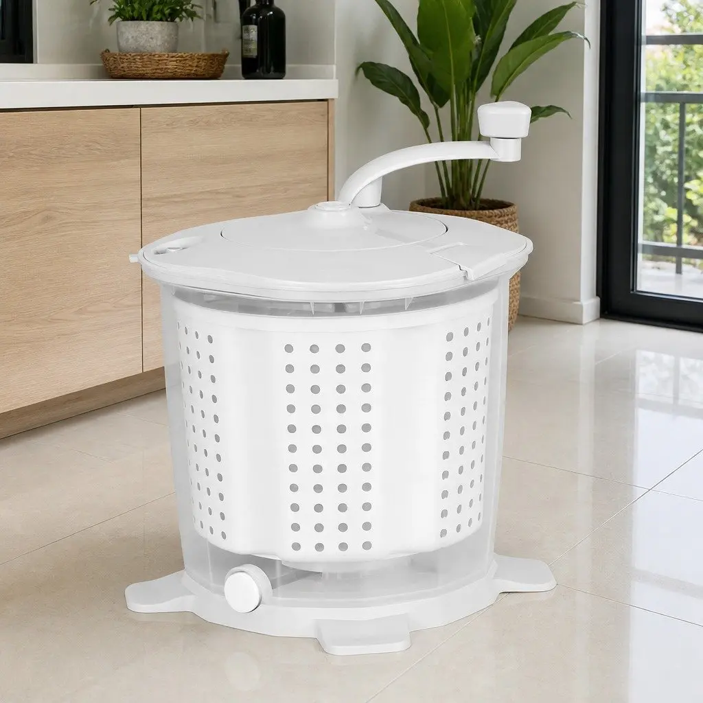 Portable Washing Machine White Compact 2.5kg Manual Dryer for Caravan Camping Apartment