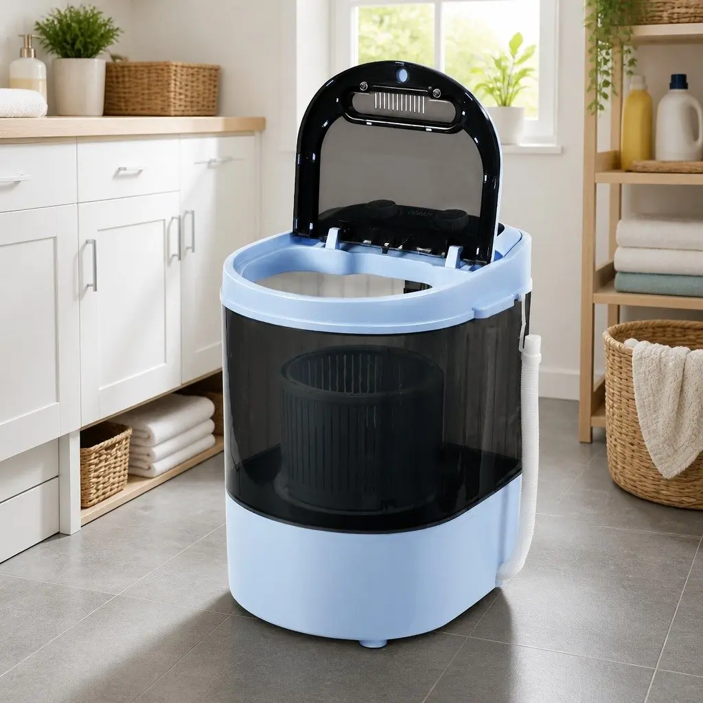 Portable Washing Machine 3KG Capacity Compact Lightweight Travel Camping Laundry