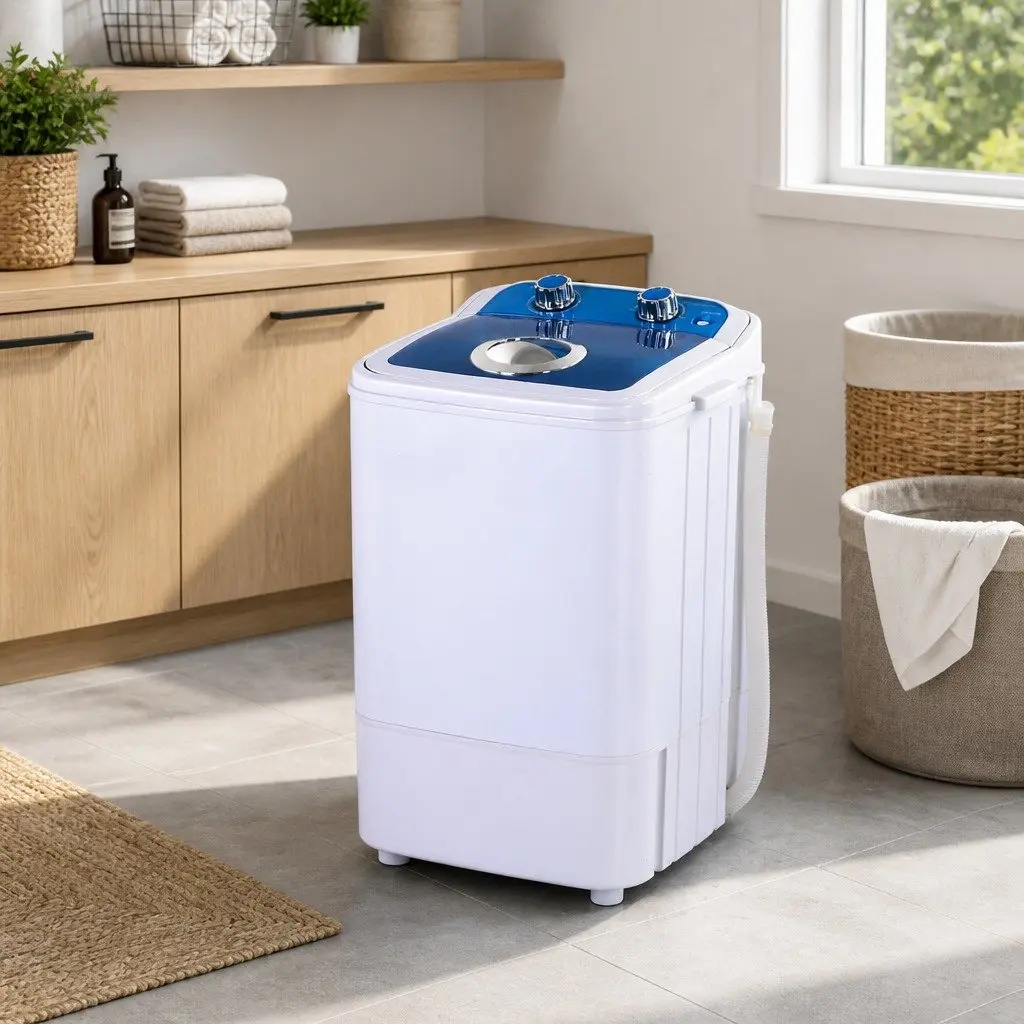 Portable Washing Machine Blue 4.6KG Mini Twin Tub 2-in-1 Wash and Spin Dry